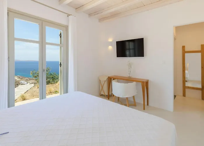 빌라 Modern Mykonos Private Pool Stunning View *